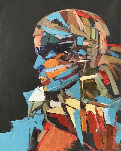Determined. woman anstract portrait di Vita Schagen, Pittura in vendita su Singulart