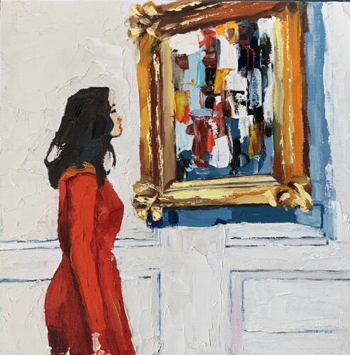 Woman in a museum. Vita Schagen