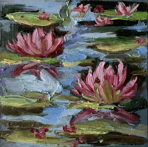 Waterillies pond. par Vita Schagen, Peinture en vente sur Singulart