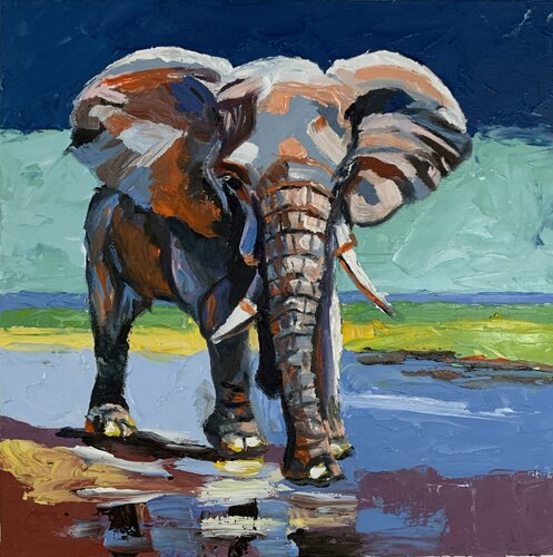 Elephant. von Vita Schagen, Malerei kaufen auf Singulart
