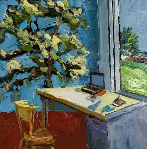 Interior, room with olive tree. Inspired by Van Gogh. Vita Schagen