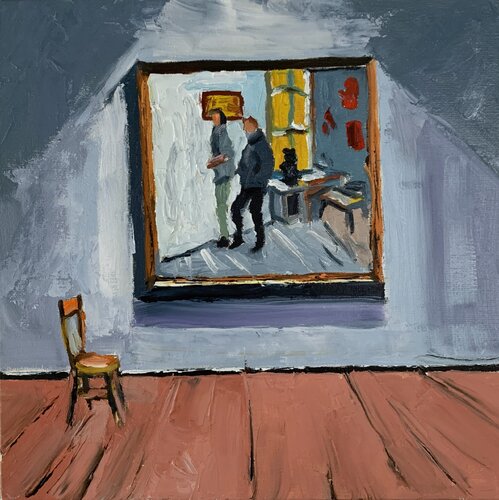 Interior painting. Inspired by Van Gogh. di Vita Schagen, Pittura in vendita su Singulart
