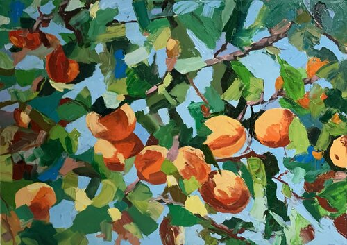 Apricot garden. von Vita Schagen, Malerei kaufen auf Singulart