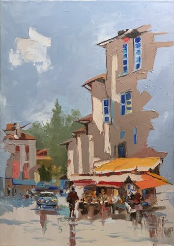 Small town. Provence. France. par Vita Schagen, Peinture en vente sur Singulart