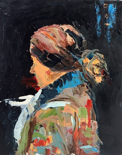 Abstract woman portrait. di Vita Schagen, Pittura in vendita su Singulart