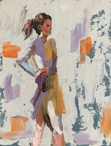 Woman in a city. par Vita Schagen, Peinture en vente sur Singulart