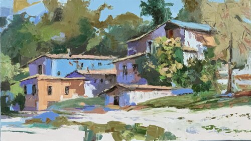 The Terracotta Roofs of Tuscany. de Vita Schagen, Pintura a la venta en Singulart