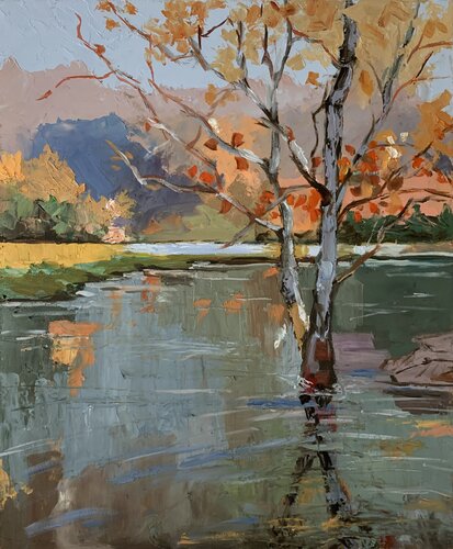 Solitude by the Stream. von Vita Schagen, Malerei kaufen auf Singulart