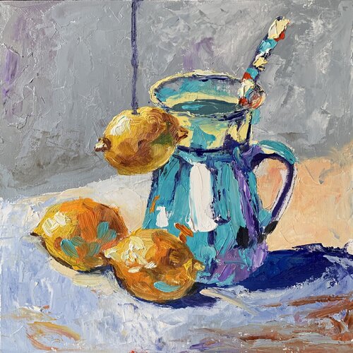 Lemons. still life. von Vita Schagen, Malerei kaufen auf Singulart