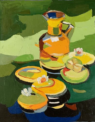 Lemon juce, Still life. par Vita Schagen, Peinture en vente sur Singulart
