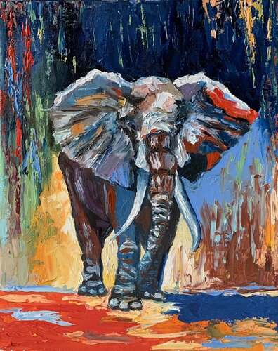 Elephant. di Vita Schagen, Pittura in vendita su Singulart