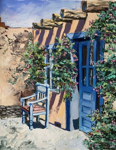Italian courtyard. van Vita Schagen, Schilderij te koop op Singulart