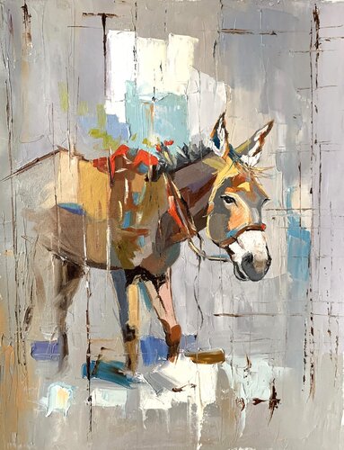 Little donkey. de Vita Schagen, Pintura a la venta en Singulart