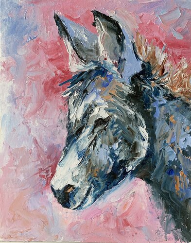Little donkey. par Vita Schagen, Peinture en vente sur Singulart