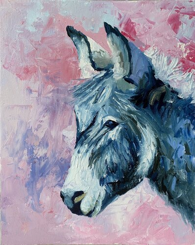 Little donkey. van Vita Schagen, Schilderij te koop op Singulart