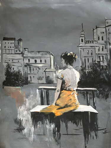 Urban Solitude. de Vita Schagen, Pintura a la venta en Singulart
