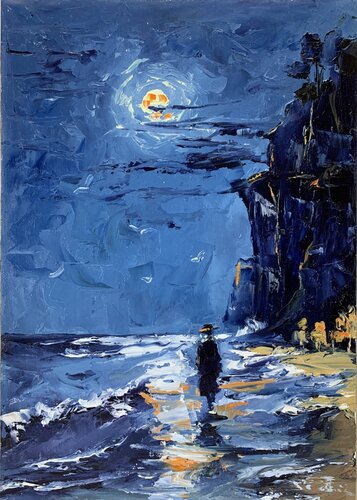 Moonlight Stroll par Vita Schagen, Peinture en vente sur Singulart