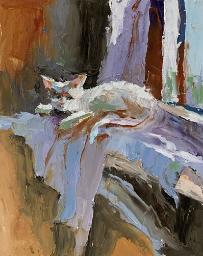 Cat portrait. par Vita Schagen, Peinture en vente sur Singulart
