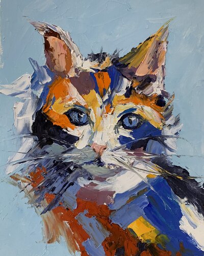 Cat portrait. by Vita Schagen, 회화 for Sale on Singulart