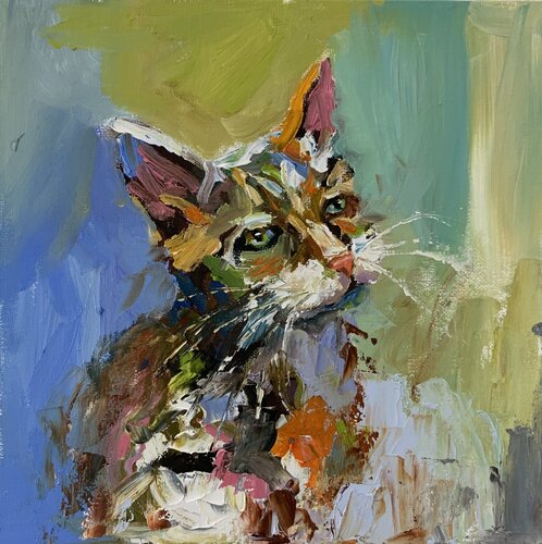 Cat portrait. par Vita Schagen, Peinture en vente sur Singulart