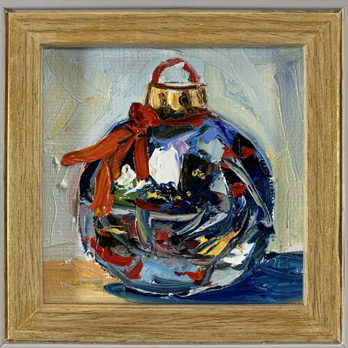 Blue Christmas ball. di Vita Schagen, Pittura in vendita su Singulart