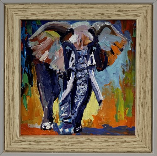 Colorful Elephant. von Vita Schagen, Malerei kaufen auf Singulart