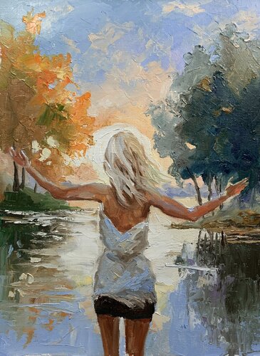 Greeting sunset. par Vita Schagen, Peinture en vente sur Singulart