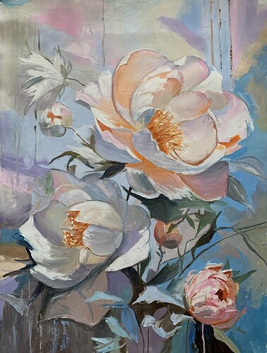 Tender flowers. Dream garden. by Vita Schagen, Painting for Sale on Singulart