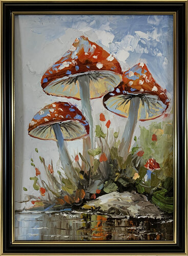 Fly agarics.#6. Landscape par Vita Schagen, Peinture en vente sur Singulart