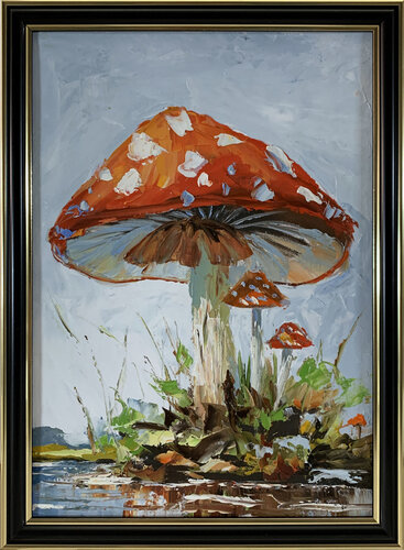 Fly agarics.#10. Landscape par Vita Schagen, Peinture en vente sur Singulart