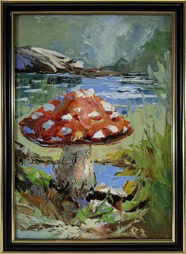 Fly agarics.#8. Landscape par Vita Schagen, Peinture en vente sur Singulart