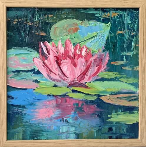 Water Lily pond. par Vita Schagen, Peinture en vente sur Singulart
