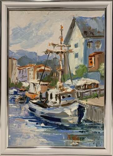Harbor Idyll. de Vita Schagen, Pintura a la venta en Singulart