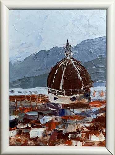 Florence city Italy Original oil painting of Florence Cathedral. de Vita Schagen, Pintura a la venta en Singulart