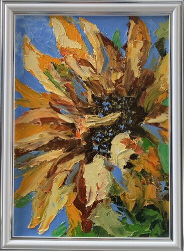 Sunflower's Glow. Garden flowers. von Vita Schagen, Malerei kaufen auf Singulart