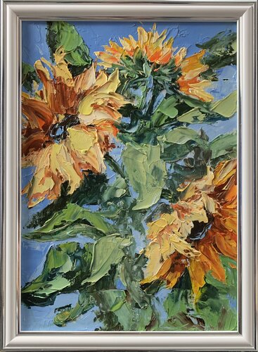 Sunflowers field. par Vita Schagen, Peinture en vente sur Singulart