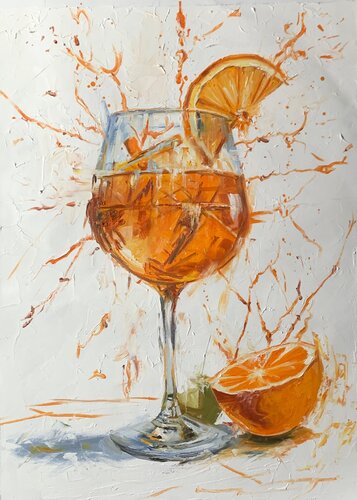 Spritz Aperol Burst par Vita Schagen, Peinture en vente sur Singulart
