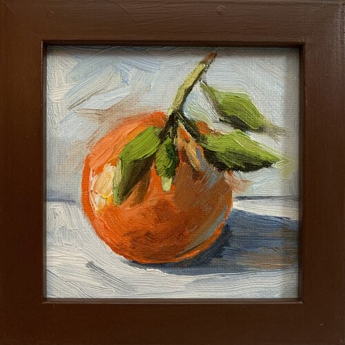 Orange fruit with leaves. Still life. Vita Schagen