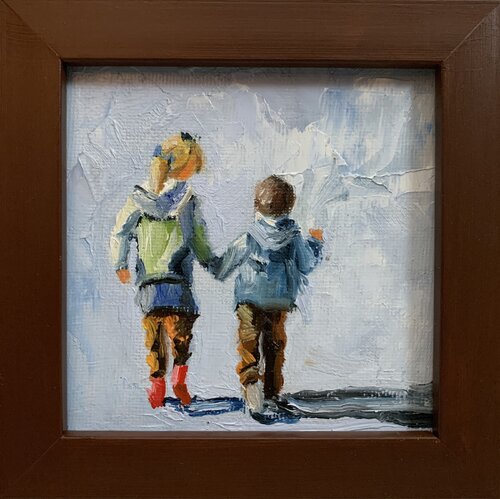 Sister and brother. de Vita Schagen, Pintura a la venta en Singulart
