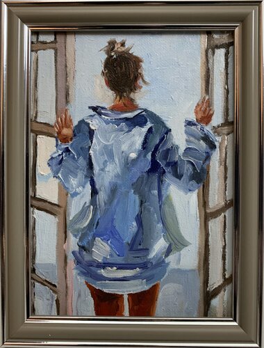 Woman, Blue Horizon. par Vita Schagen, Peinture en vente sur Singulart