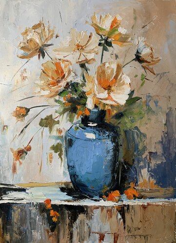 Floral Echoes of a Summer Breeze. by Vita Schagen, Painting for Sale on Singulart