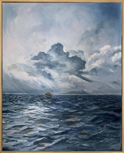 Stormy Open Water Blues. von Vita Schagen, Malerei kaufen auf Singulart