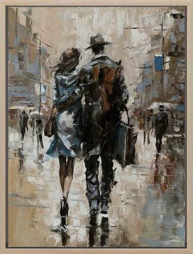 Urban Lovers' Walk. Romantic Paris. by Vita Schagen, Painting for Sale on Singulart