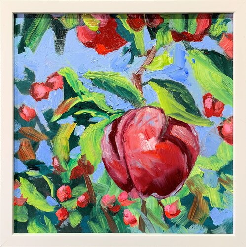Apple tree. Apple garden. landscape. von Vita Schagen, Malerei kaufen auf Singulart
