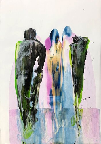 Figures. Abstract woman female figures. par Vita Schagen, Peinture en vente sur Singulart