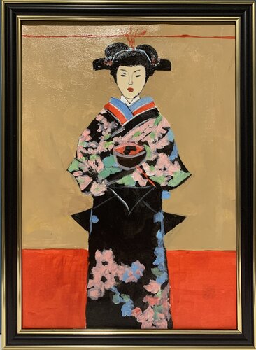 Japanese beauty. Geisha. Fantasy woman. #19 von Vita Schagen, Malerei kaufen auf Singulart