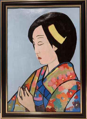 Japanese beauty. Geisha. Fantasy woman. #1 von Vita Schagen, Malerei kaufen auf Singulart