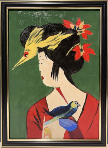 Japanese beauty. Geisha. Fantasy woman. #8 de Vita Schagen, Pintura a la venta en Singulart