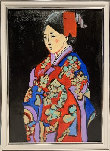 Japanese beauty. Geisha. Fantasy woman. #13 von Vita Schagen, Malerei kaufen auf Singulart