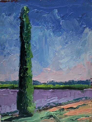 Cypress. Tuscany. Italy. von Vita Schagen, Malerei kaufen auf Singulart